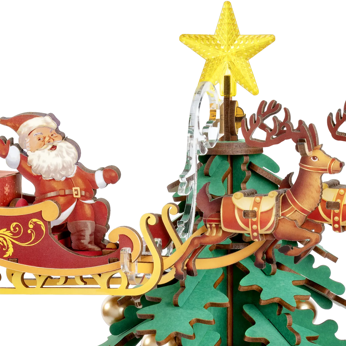 Chariot de Noël électrique pour enfants avec traîneau et cerfs Chariot de Noël électrique pour enfants avec traîneau et cerfs