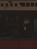 Atmospheric video presentation of the Robotime 1912 - Eternal Atlantic Voyager, wooden model of a vintage steamship with a cutout in the hull revealing a retro interior