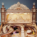 Details of the upper half and decorative board on the back of the Robotime 3D Pinball Machine