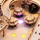 The three bumpers in the upper section of the Robotime 3D Pinball Machine