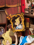Detail of the real mirror in the Robotime Alice Adventure book nook