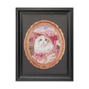 The Robotime Black Vintage Puzzle Frame containing the Robotime Springtime Kitty Portrait jigsaw puzzle