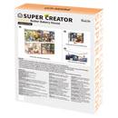 Back of package of the Robotime Butter Bakery House, plastic miniature bakery in a small display case