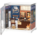 Product photo of the Robotime Butter Bakery House, plastic miniature bakery in a small display case