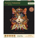 Frontside packaging Robotime colorful wooden jigsaw puzzle crowned cat