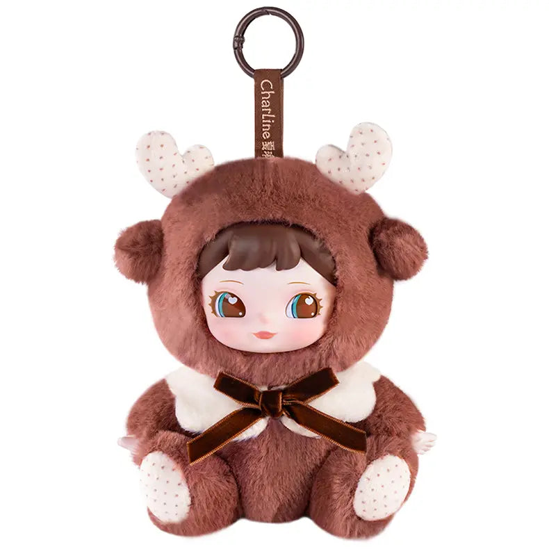 Shiny Deer variant of the Robotime Charline Forest Hide & Seek Plush Pendant blind box series