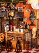 Details of the bar in the Robotime Cheers Bar & Dining