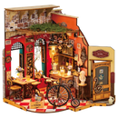 Product photo of the Robotime Cheers Bar & Dining, miniature house of an old-fashioned cozy bar