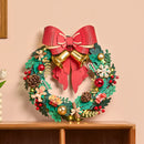 Atmospheric presentation of the Robotime Christmas Wreath, wooden construction set of a Christmas wreath