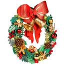 Front of the Robotime Christmas Wreath, wooden construction set of a Christmas wreath