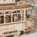 Details of the rear of the Robotime Classic City Tram