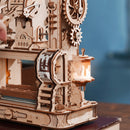 Details on the side of the Robotime Classic Printing Press