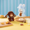 Chocolate Cookie and Salted Caramel Latte variants of the Robotime Cream Bunny & Cookii Bunny - Best Friend blind box series