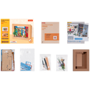 Contents of the package of the Robotime Daily Fresh Flower, diorama in a frame of an old-fashioned shop with flowers and plants