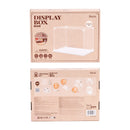 Front and back of package of the Robotime Dust Cover TGF01, display case specially for the Creation Set series