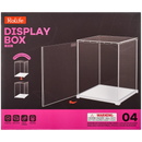 Front of package of the Robotime Dust Cover Portrait L, plastic construction kit for a display case measuring 230 mm long, 230 mm wide, and 292 mm high (inner dimensions)