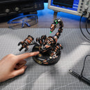A person uses the touch button to activate the Robotime Emperor Scorpion