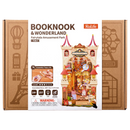 Front of package of the Robotime Fairytale Amusement Park, wooden construction kit for a book nook in the style of an old-fashioned theme park
