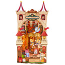 Product photo of the Robotime Fairytale Amusement Park, wooden construction kit for a book nook in the style of an old-fashioned theme park