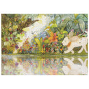 Product photo of the Robotime Forest Party, 1,000-piece jigsaw puzzle of mysterious small creatures and a large puppy in the forest, reflected in the water