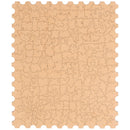 Backside of the Robotime Golden Autumn Carousel, puzzle with pieces of unusual shape, depicting a vintage carousel on a snowy autumn day