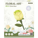 Front of package of the Robotime Green Rose, plastic construction set of a green rose