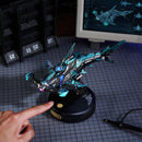 A person uses the touch button to make the Robotime Hammerhead Shark move and light up