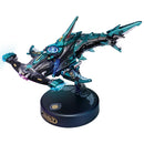 Product photo of the Robotime Hammerhead Shark, metal model kit for a futuristic hammerhead shark with lights and moving parts