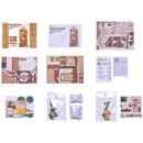 Contents of the package of the Robotime Holiday Café, book nook wooden construction kit for a terrace at a covered café