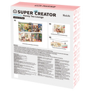 Back of package of the Robotime Honey Tea Lounge, plastic miniature tea lounge in a small display case