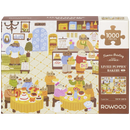 Front of package of the Robotime Lively Puppies’ Bakery, 1,000-piece jigsaw puzzle of a cozy bakery with anthropomorphic shopping dogs