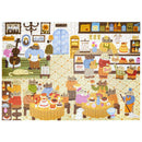 Product photo of the Robotime Lively Puppies’ Bakery, 1,000-piece jigsaw puzzle of a cozy bakery with anthropomorphic shopping dogs