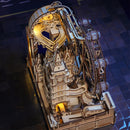 Top view of the Robotime London Sightseeing Walk, wooden construction kit for a marble run with a London landmarks theme