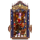 Product photo of the Robotime Magic Fantasy Corner, book nook construction kit of a small living room in a fantasy theme