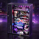 Atmospheric presentation of the Robotime Marble Run The Future City, plastic construction kit for a marble run with a futuristic city theme