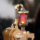 Close-up of the light on top of the Robotime Morse Telegraph