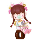 Petting the Cat variant of the Robotime Nanci Blooming Girls blind box series