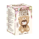 Front of package of the Robotime Nanci Colorful Chocolate Cutie Bears, blind box with a cute figurine in a bear suit in multiple color variants