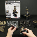 A person is assembling the Robotime Navi Lighthouse