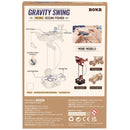 Back of package of the Robotime Ocean Fisher, wooden model kit of a rocking rowboat