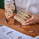 A person is building the Robotime Paris Cathedral