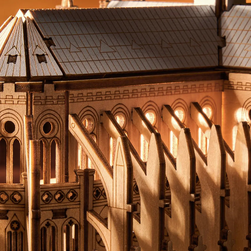 Details of the roof of the Robotime Paris Cathedral