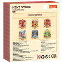 Back of package of the Robotime Pawfect Pet Shop, construction kit for a miniature house of a cute pet shop