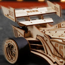 Close-up of the spoiler of the Robotime Racing Car