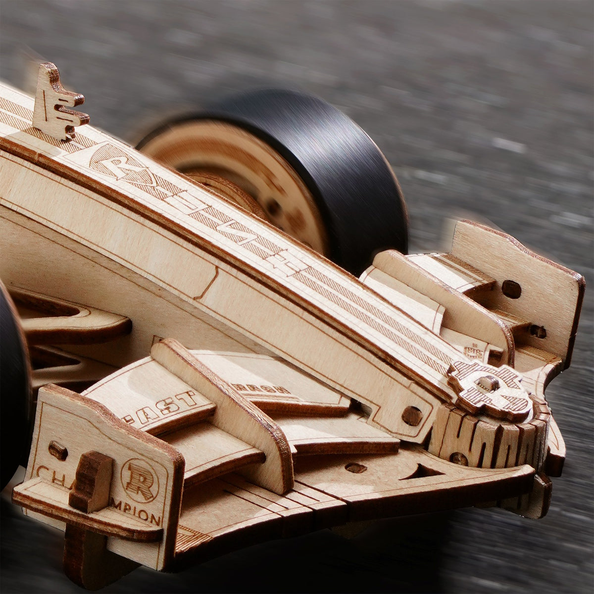 Kit Voiture De Course En Bois à Monter Soi-même - Expérience Scientifique DIY - 140x100x70 Mm - Neuf