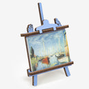 The small artwork on a miniature easel in the Robotime Red Boats