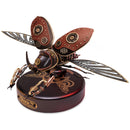 Product photo of the Robotime Rhinoceros Beetle, electric construction kit of a rhinoceros beetle in steampunk style