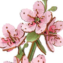 Close-up of three flowers of the Robotime Sakura