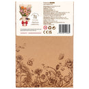 Back of package of the Robotime Sakura, wooden construction set of pink cherry blossoms