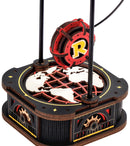 Close-up of the Pendulum of the Robotime Sky Captain, wooden model kit of a rocking airplane